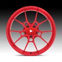 Niche Mono Kanan T113 Brushed Candy Red Custom Wheels 5